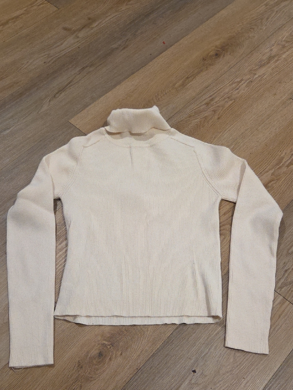 Urban Outfitters Cream Ribbed Turtleneck Sweater